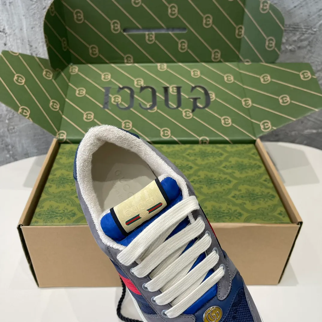 👟👟Ex-factory price 480👟👟 Couple style👫Gucci Gucci ❗️❗️New order shipped Original development Private mold making Correct last shape Hand-polished and distressed effect Correct details Complete accessories Imported leather/original towel lining crafted with craftsmanship Same size for men and women: 35-44